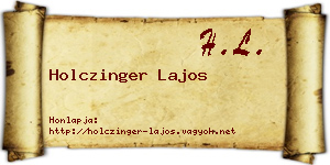 Holczinger Lajos névjegykártya