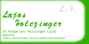 lajos holczinger business card